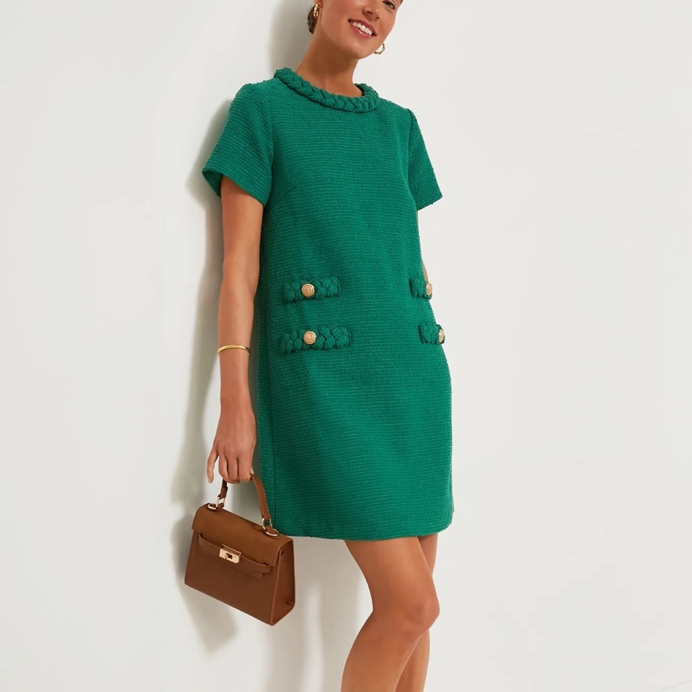 NWT Tuckernuck Jackie Tweed Dress in Green